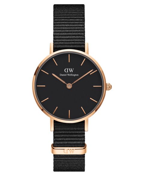 Женские часы Daniel Wellington Petite Cornwall Black Polyester 28mm