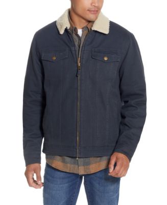 Weatherproof Vintage Men's Sherpa Lined Canvas Twill Trucker Jacket ...