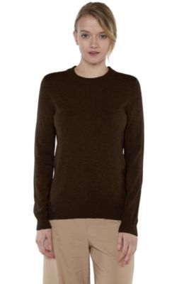 Women's 100% Pure Cashmere Long Sleeve Crew Neck Pullover Sweater