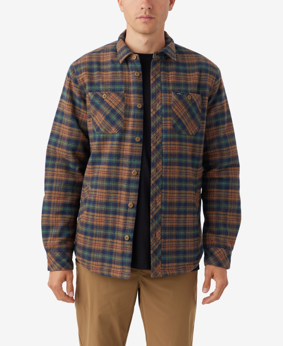 O'neill Men's Redmond High Pile Lined Jacket In Dark Khaki