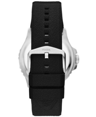 Men's Blue GMT Black Silicone Watch 46mm