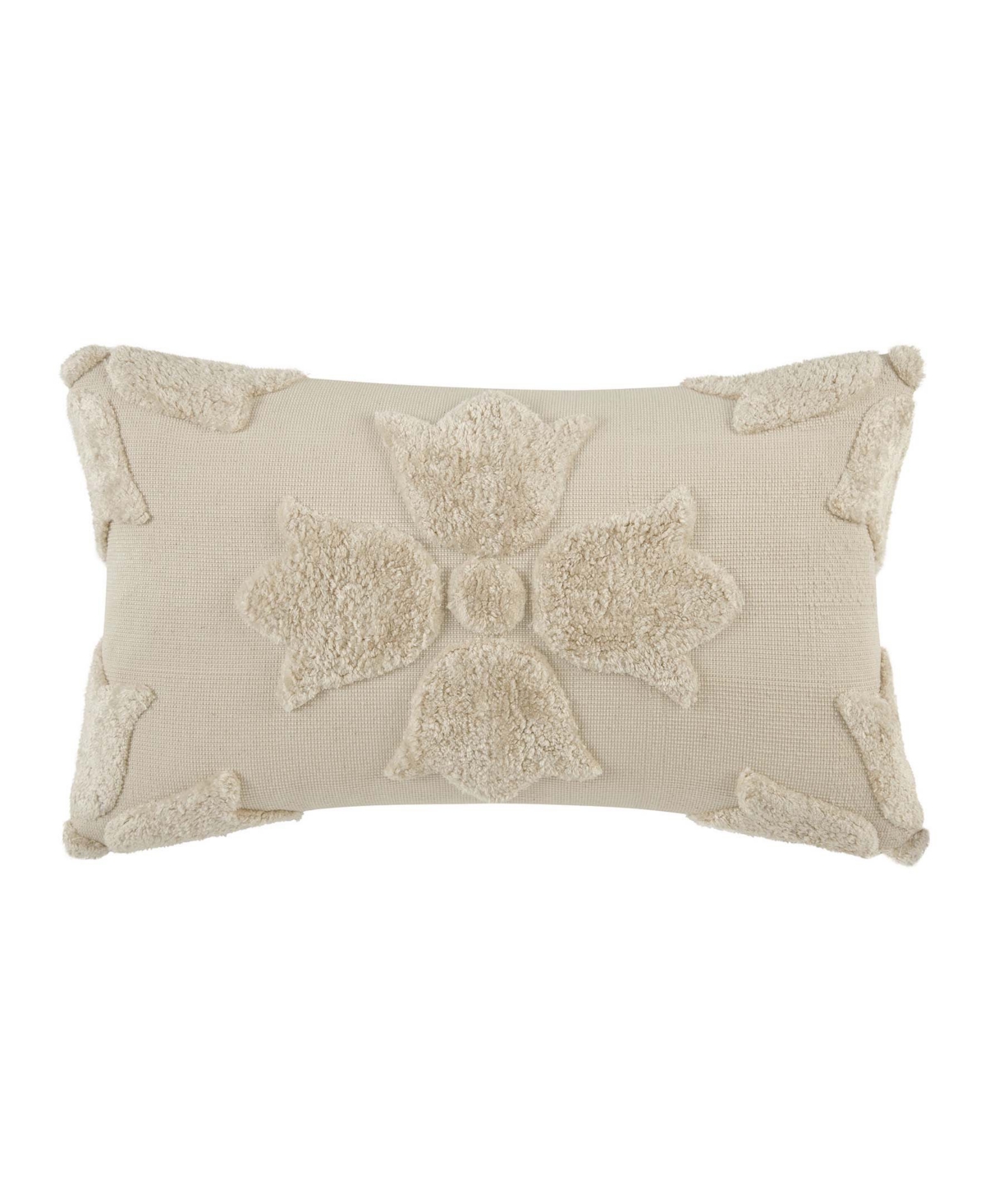 Patricia Nash Olive Grove Fleur De Lis Decorative Pillow, 14" X 22" In Taupe