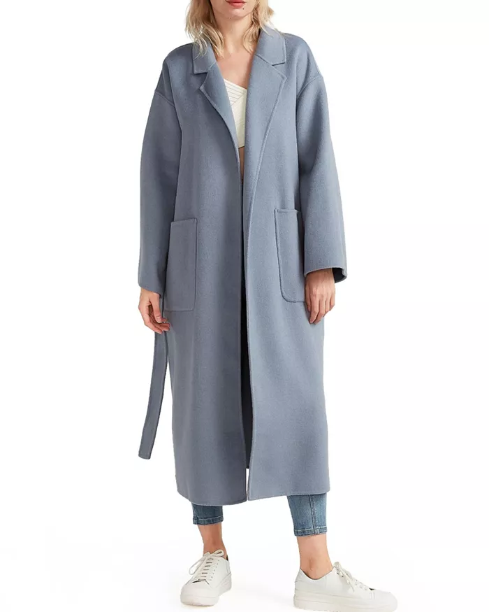 Women's Wide Awake Split Hem Overcoat - thumbnail 4