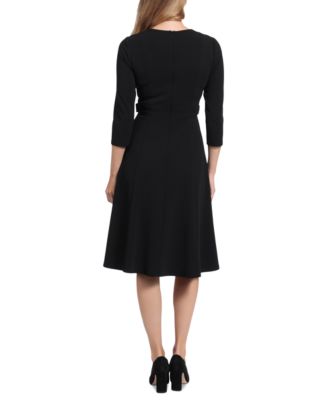 Women's Tab-Waist Fit & Flare Dress