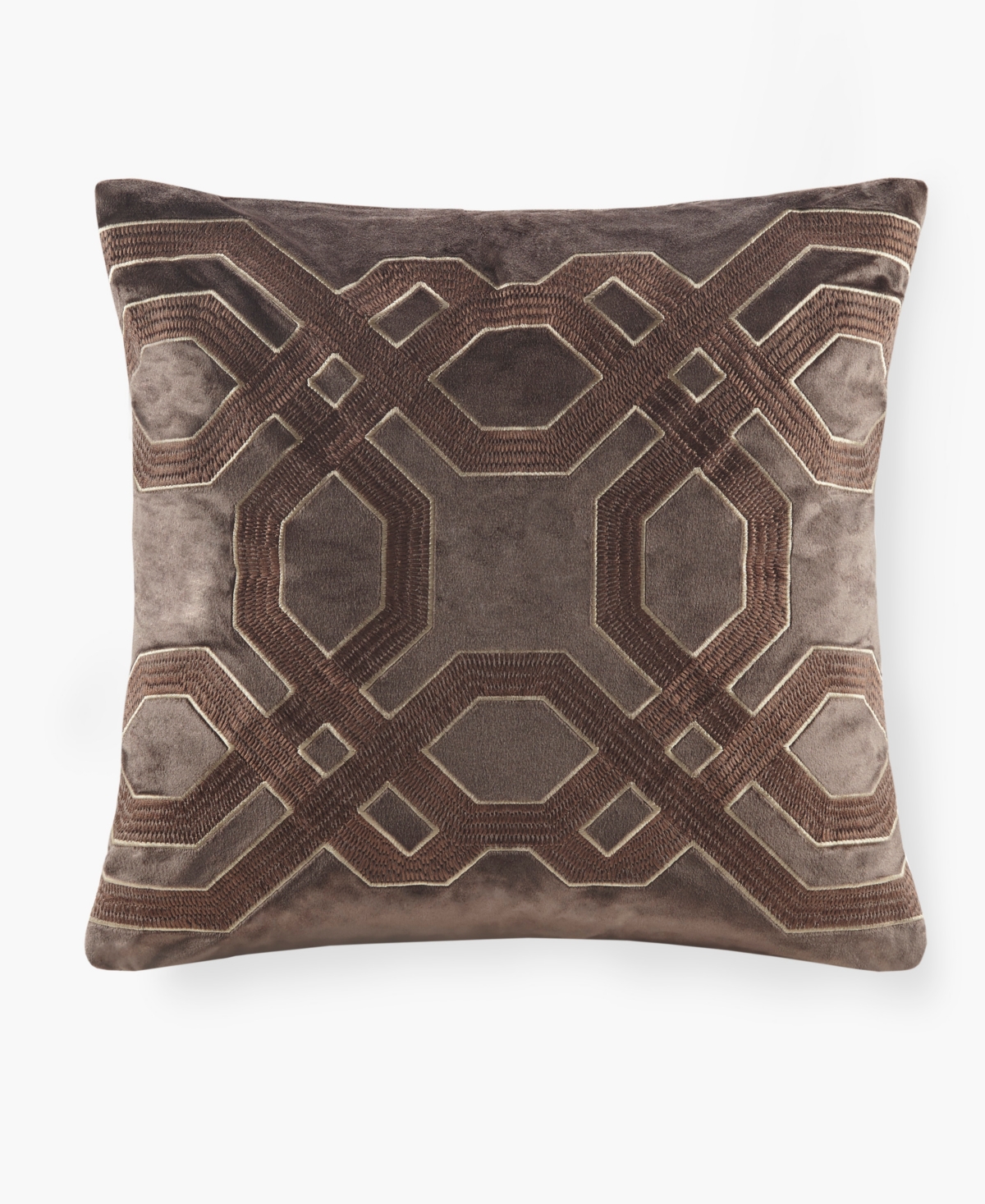 Croscill Biron Square Decorative Pillow, 18" X 18" In Brown