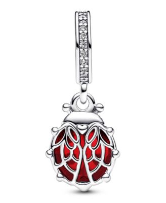 Mixed Stone Red Ladybird Dangle Charm