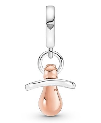 Cubic Zirconia Baby Pacifier Dangle Charm