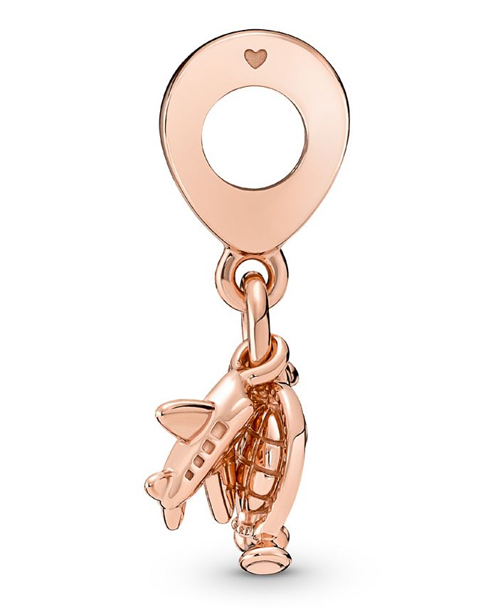 Globe & Airplane Dangle Charm