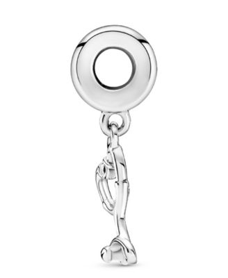 Cubic Zirconia Stethoscope Heart Dangle Charm