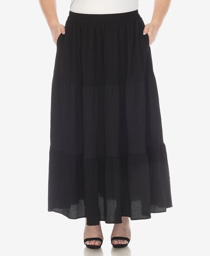 Tier women's plus size maxi skirts top
