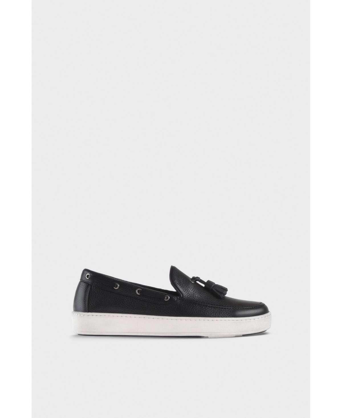 Men's Casual Genuine Leather Tassel Loafers - Black