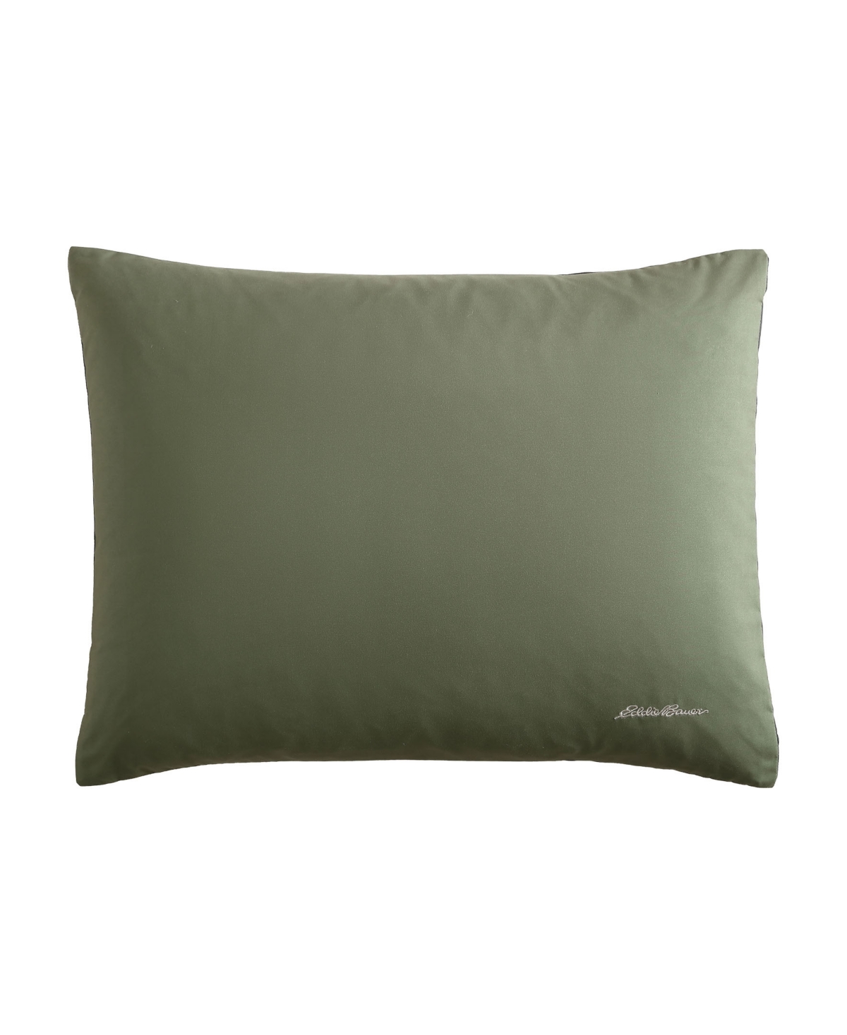 Eddie Bauer Closeout!  Skyline Stripe Reversible 2 Piece Comforter Set, Twin In Olive Green,gray