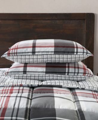 Normandy Plaid Micro Suede Down Alternative Reversible 3 Piece Comforter Set, King