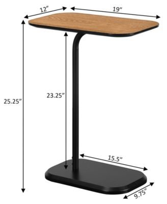 19" Medium-Density Fiberboard Oslo C End Table
