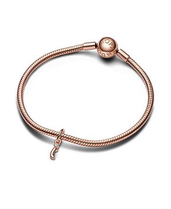 Pandora 14k Rose Gold-Plated Script Alphabet Dangle Charm - Macy's