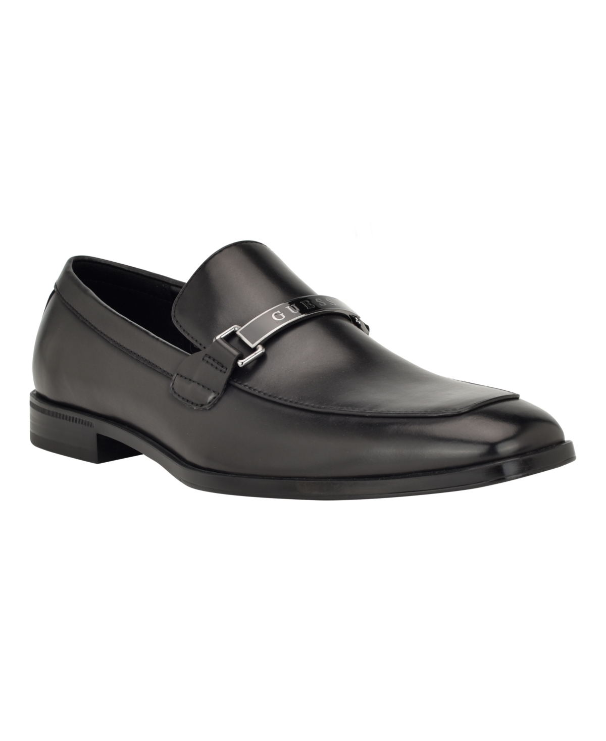 Men's Hisoko Square Toe Slip On Dress Loafers - Black