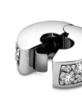 Cubic Zirconia Pave Fixed Clip Charm