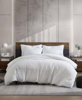 Kenneth Cole New York Solid Waffle Duvet Cover Sets - Macy's