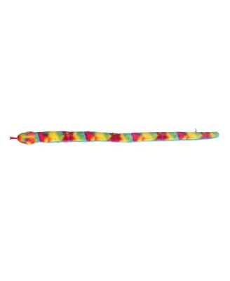 X-Large Rainbow Snake Playful Plush Toy Multicolor 53"