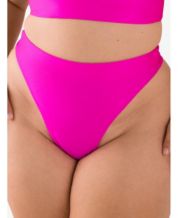 P59 NWT Macy's Jessica Simpson Hot Pink Tassel Bikini Bottom SALE MSRP $46