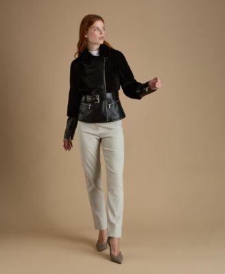 Women's Belted Biker Jacket