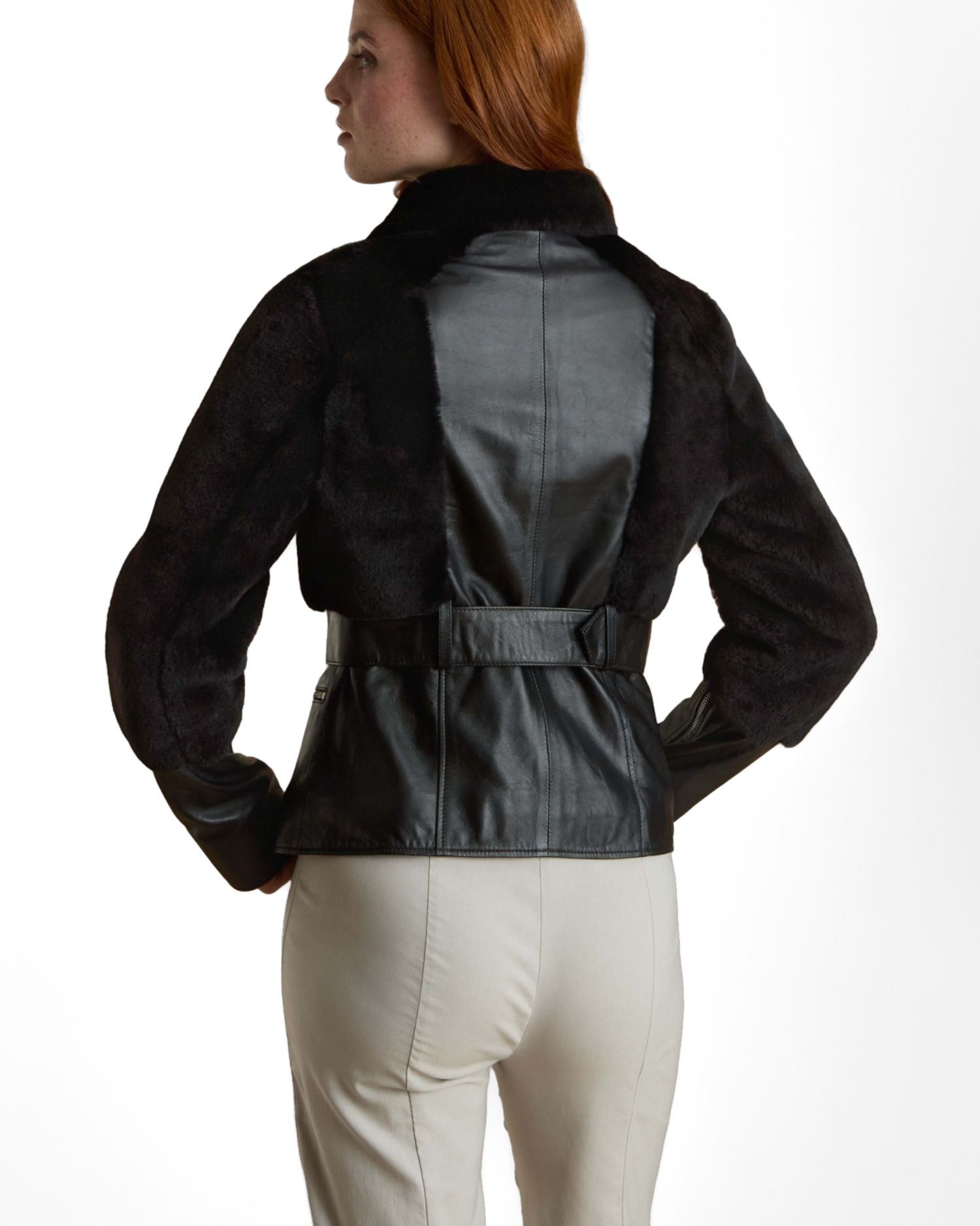 Women's Belted Biker Jacket