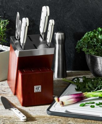 Pro Le Blanc 7-Piece Self-Sharpening Knife Block Set