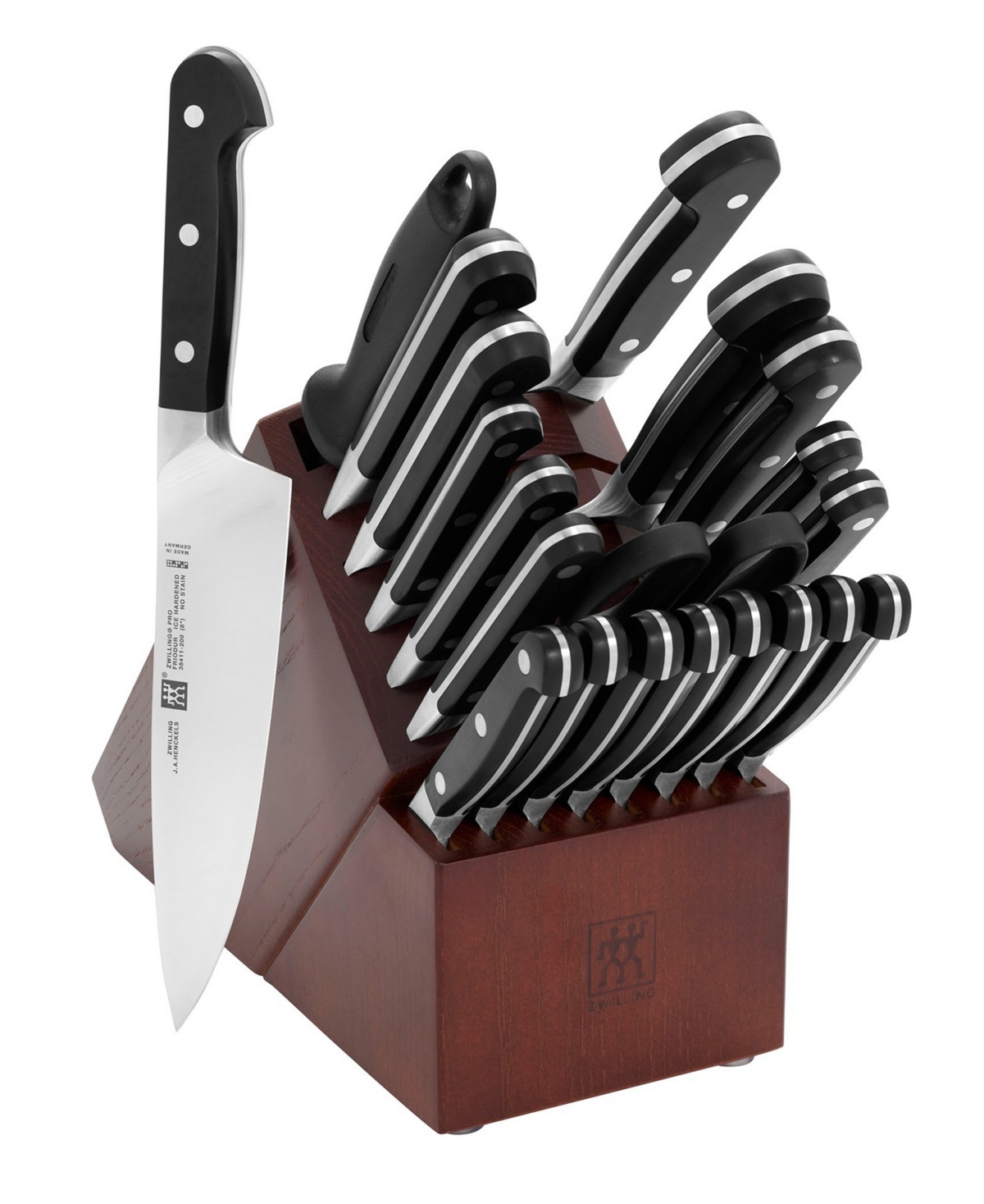 Zwilling Pro 22-piece Knife Block Set With Forged Steak Knives In Black