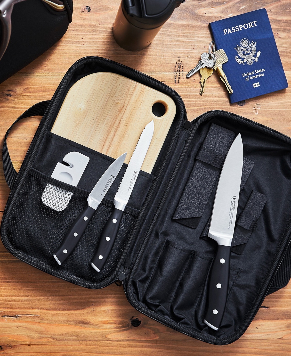 Shop J.a. Henckels Forged Accent 6-piece Travel Knife Set In Black