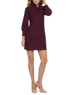 Jessica Howard Petite Diamond Textured Turtleneck Sweater Dress Macy s