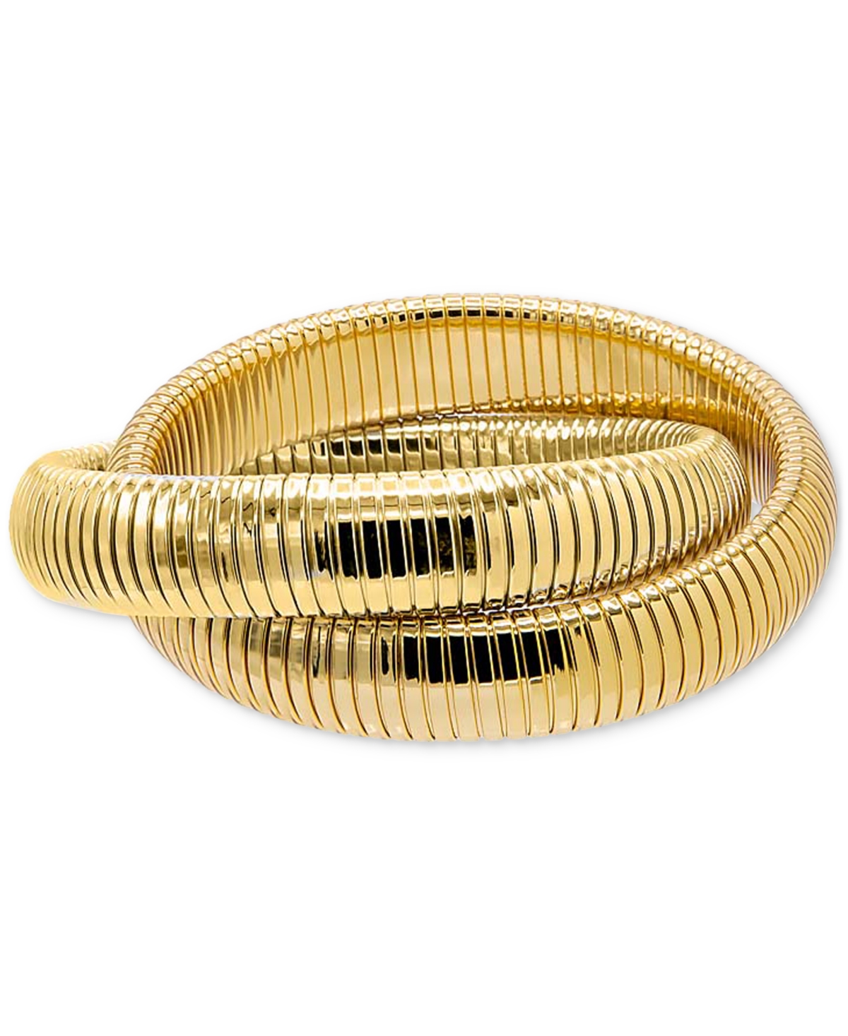 Chunky Intertwined Snake Chain Bracelet - Gold