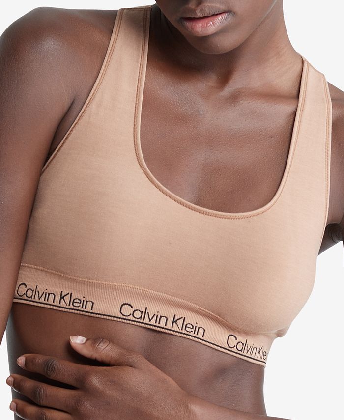 Calvin Klein Girl's Kids Modern Cotton Racerback Bralette with Lace,  Multipack Training Bra