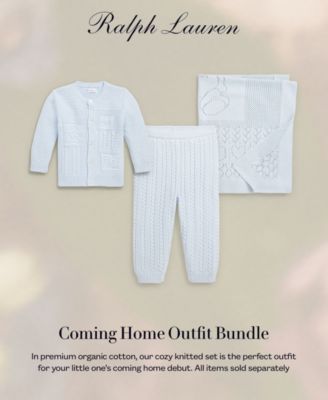 Baby Boys or Girls Pointelle Knit Cotton Blanket