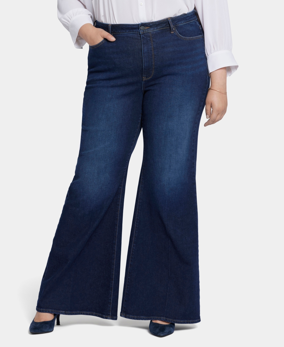 NYDJ PLUS SIZE MIA PALAZZO FLARED JEANS