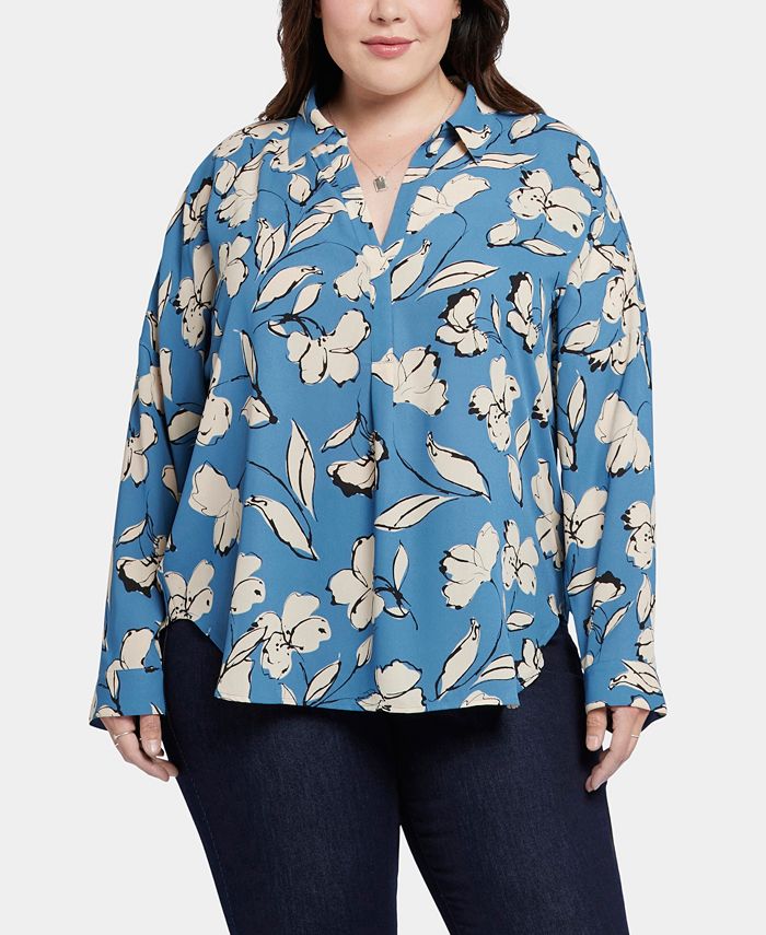 NYDJ Plus Size Becky Long Sleeve Blouse Macy s