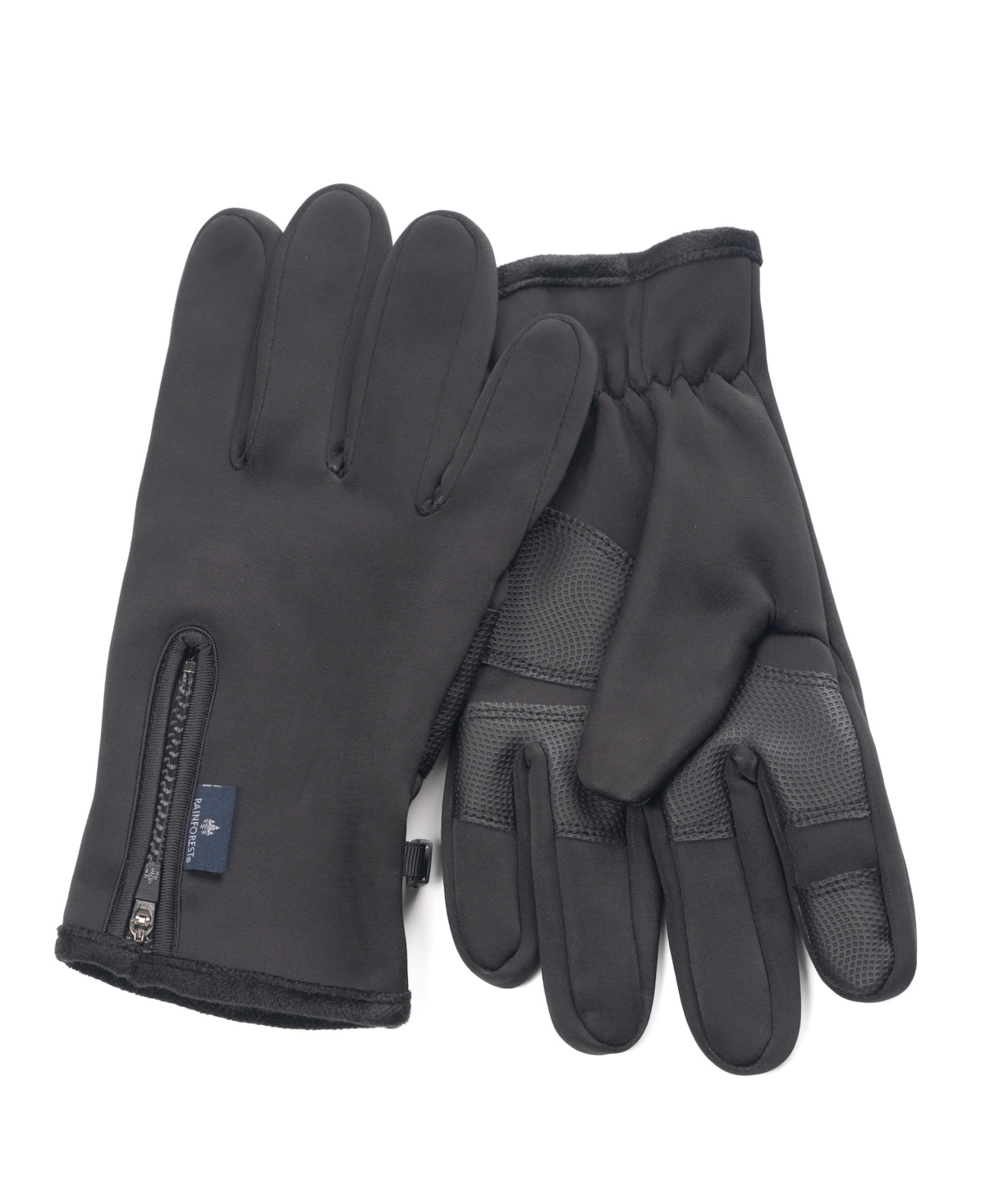 Shop Rainforest Men's Stretch Neoprene Fleece Gloves In Black