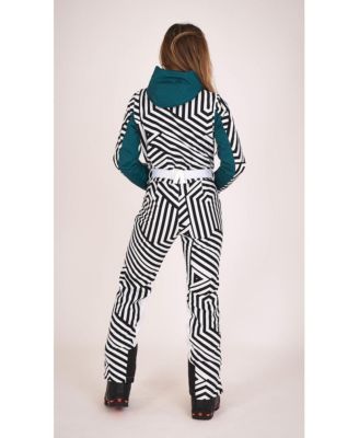 Fall Line Black & White Female Ski Suit