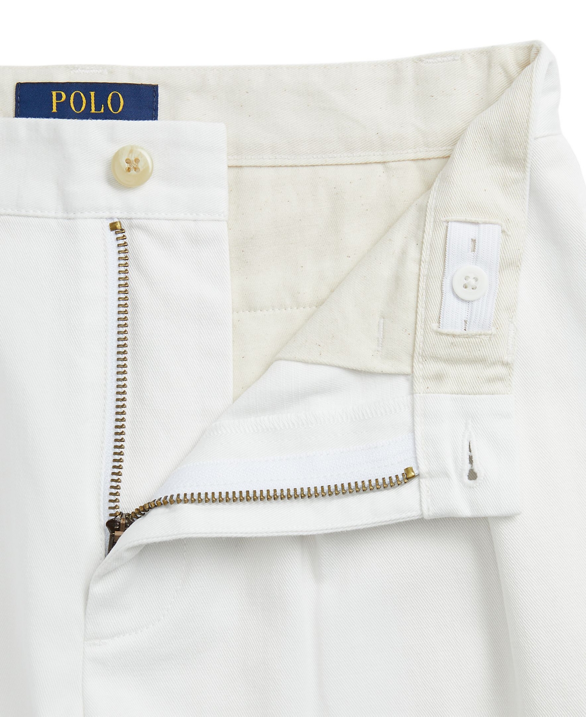 Shop Polo Ralph Lauren Big Boys Whitman Relaxed Fit Pleated Chino Pants In Deckwash White