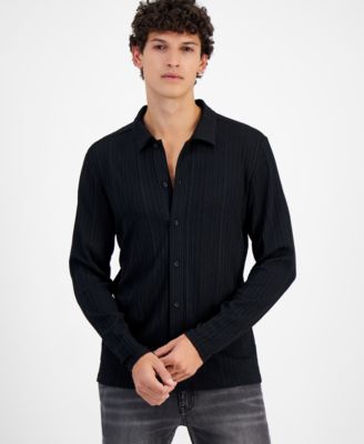 I.N.C. International Concepts Men s Regular Fit Ribbed Knit Button Down Shirt Created for Macy s Macy s