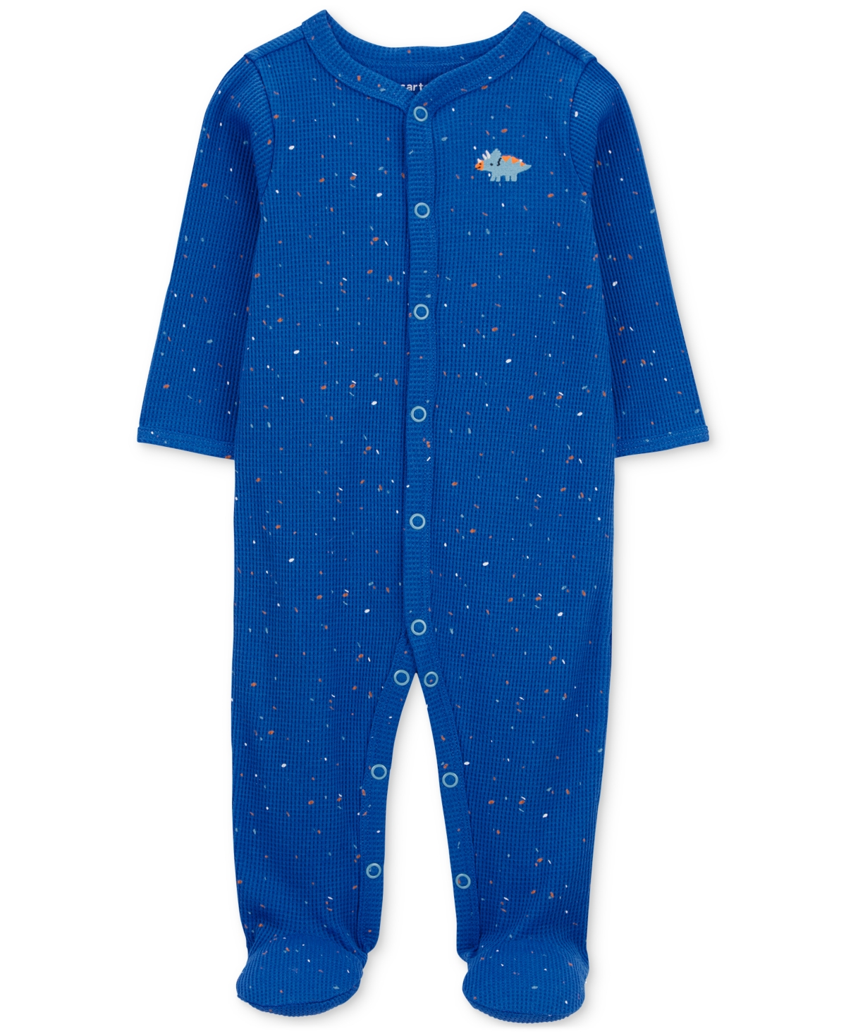 Carter's Baby Boys Dinosaur Snap-up Thermal Sleep & Play Footed Coverall In Blue