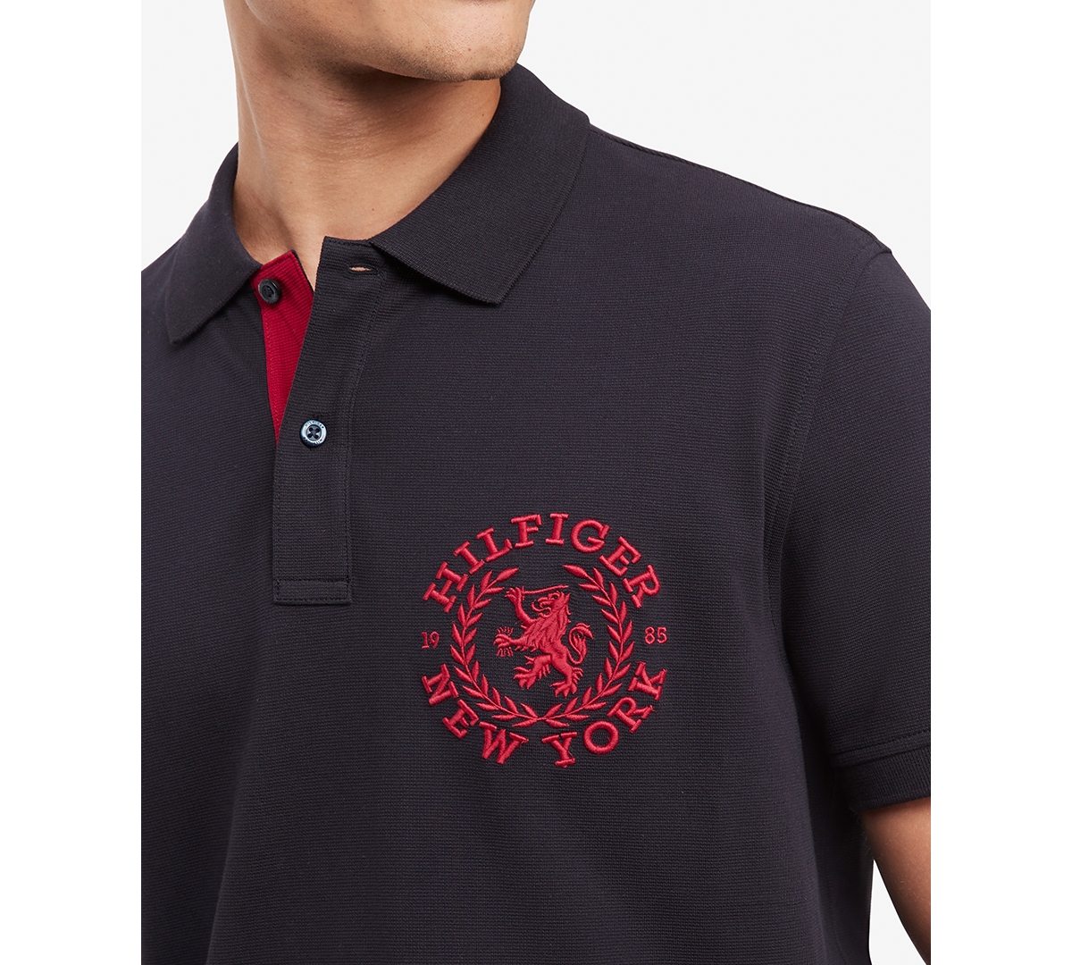Tommy Hilfiger Men's Regular-fit Heritage Logo Embroidered Pique Polo Shirt In Desert Sky