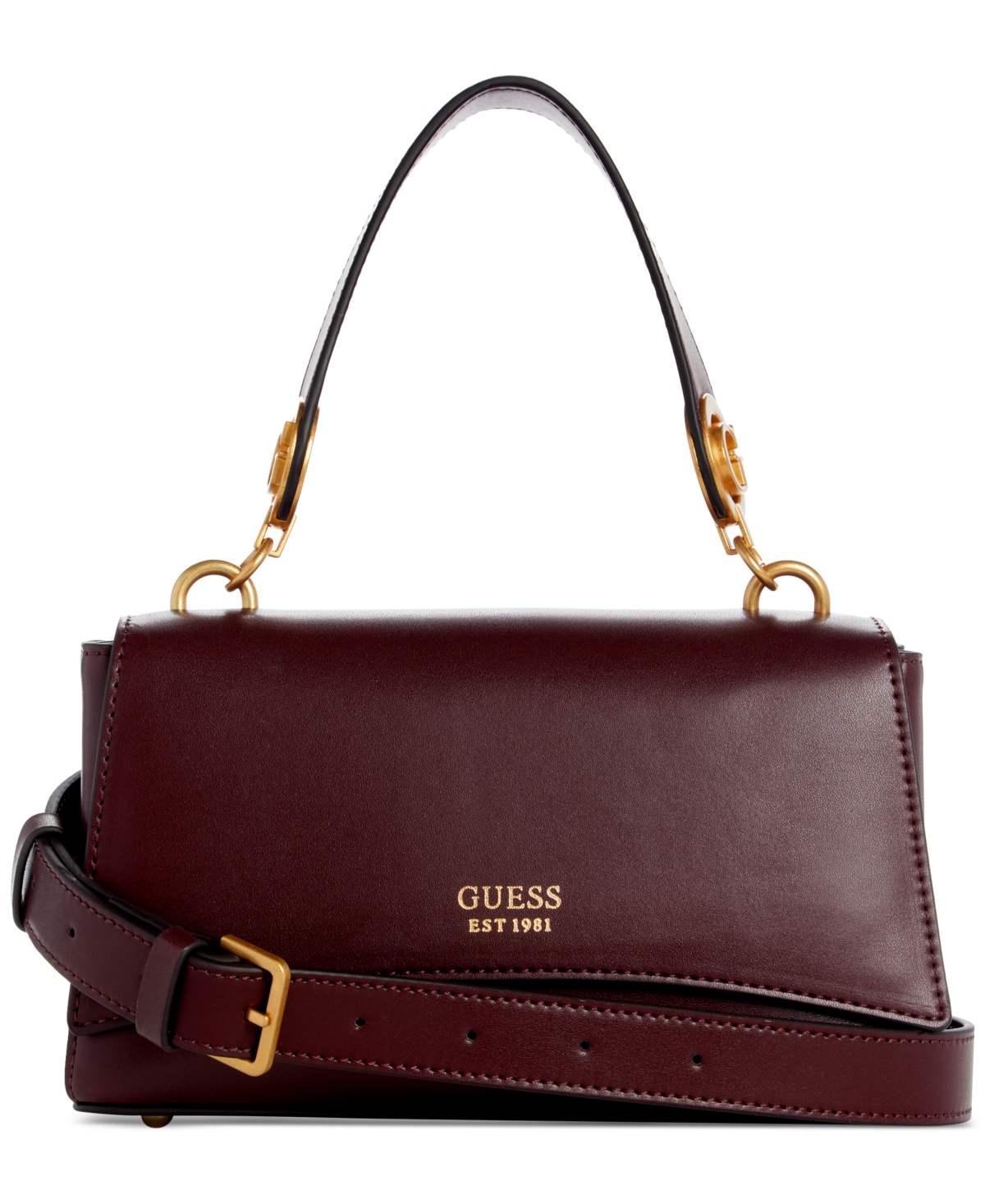 Guess Masie Top Handle Flap Small Crossbody In Amethyst