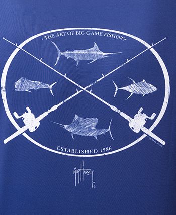 Guy Harvey Men's Art Of Big Game Fishing Logo Graphic Long-Sleeve