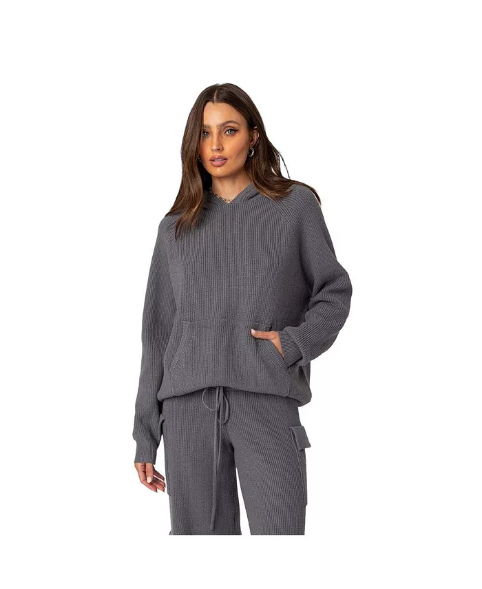 Women's Wynter oversized knit hoodie - thumbnail 2