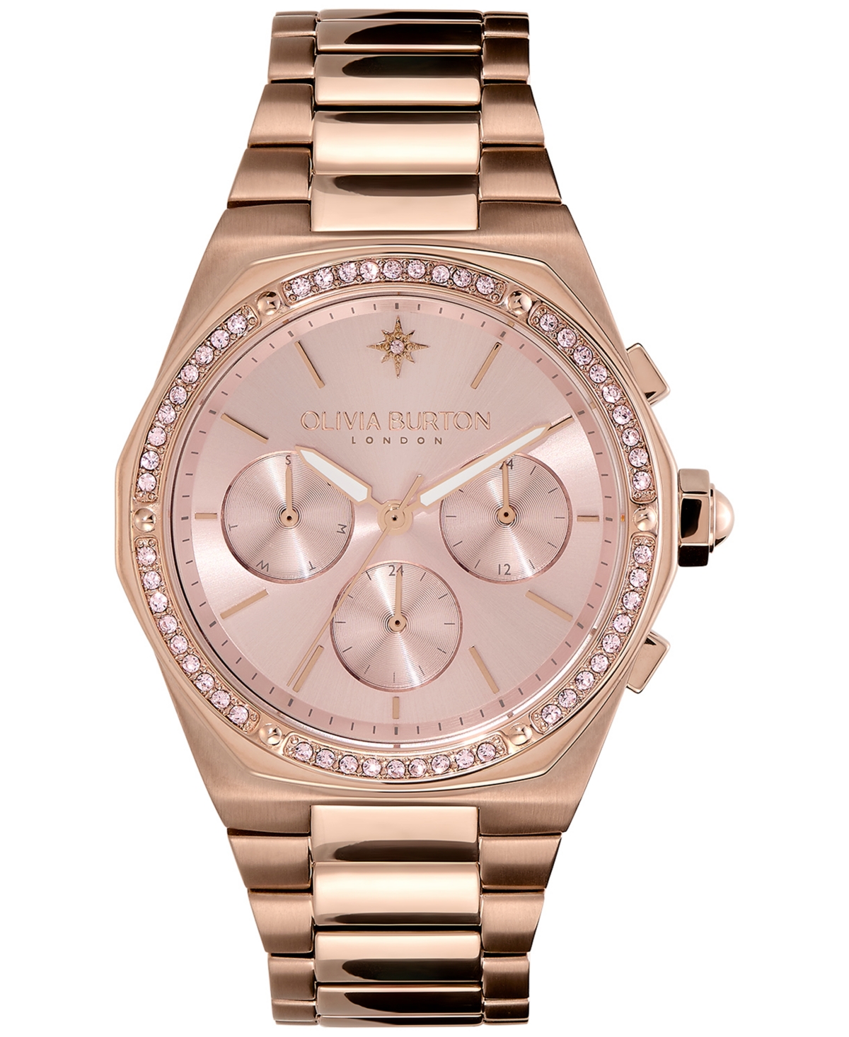 Women's Hexa Multifunction Carnation Gold-Tone Stainless Steel Bracelet Watch 38mm - Carnation Gold
