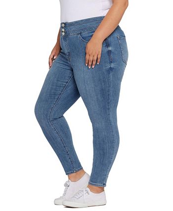 Seven7 Plus Size High Rise Tummy Toner Skinny Jean - Macy's