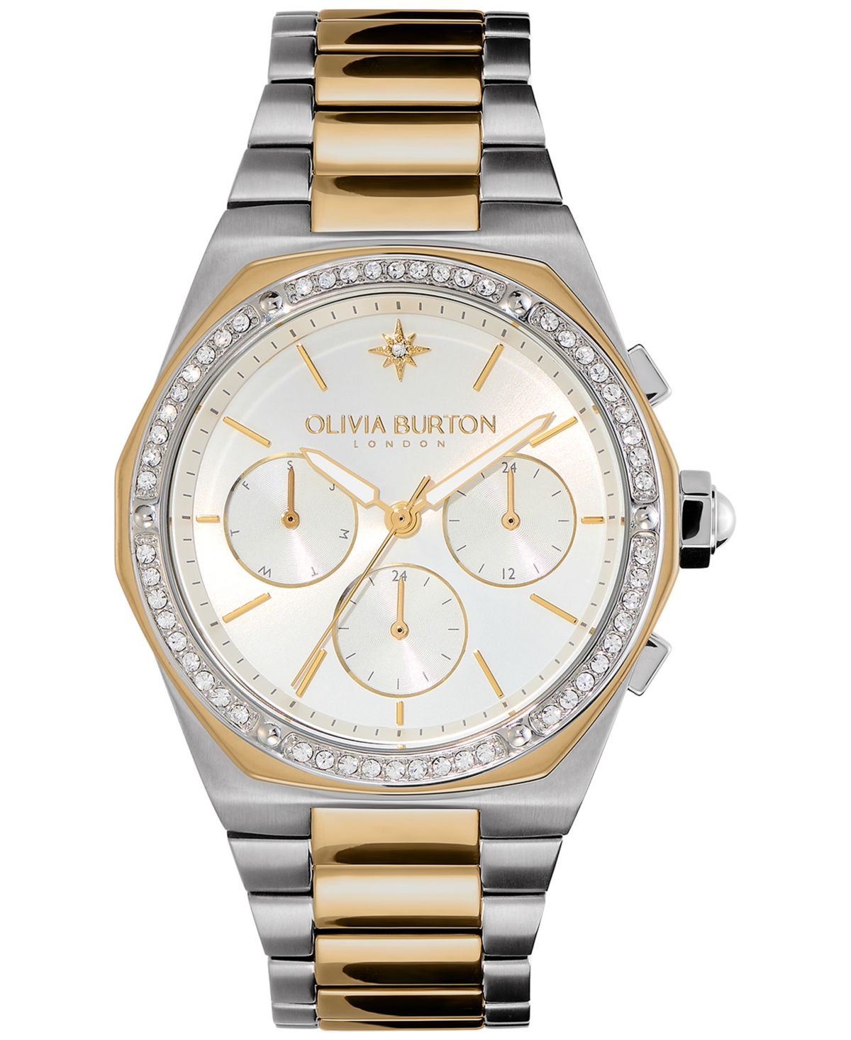 Women's Hexa Multifunction Two-Tone Stainless Steel Bracelet Watch 38mm - Two-Tone