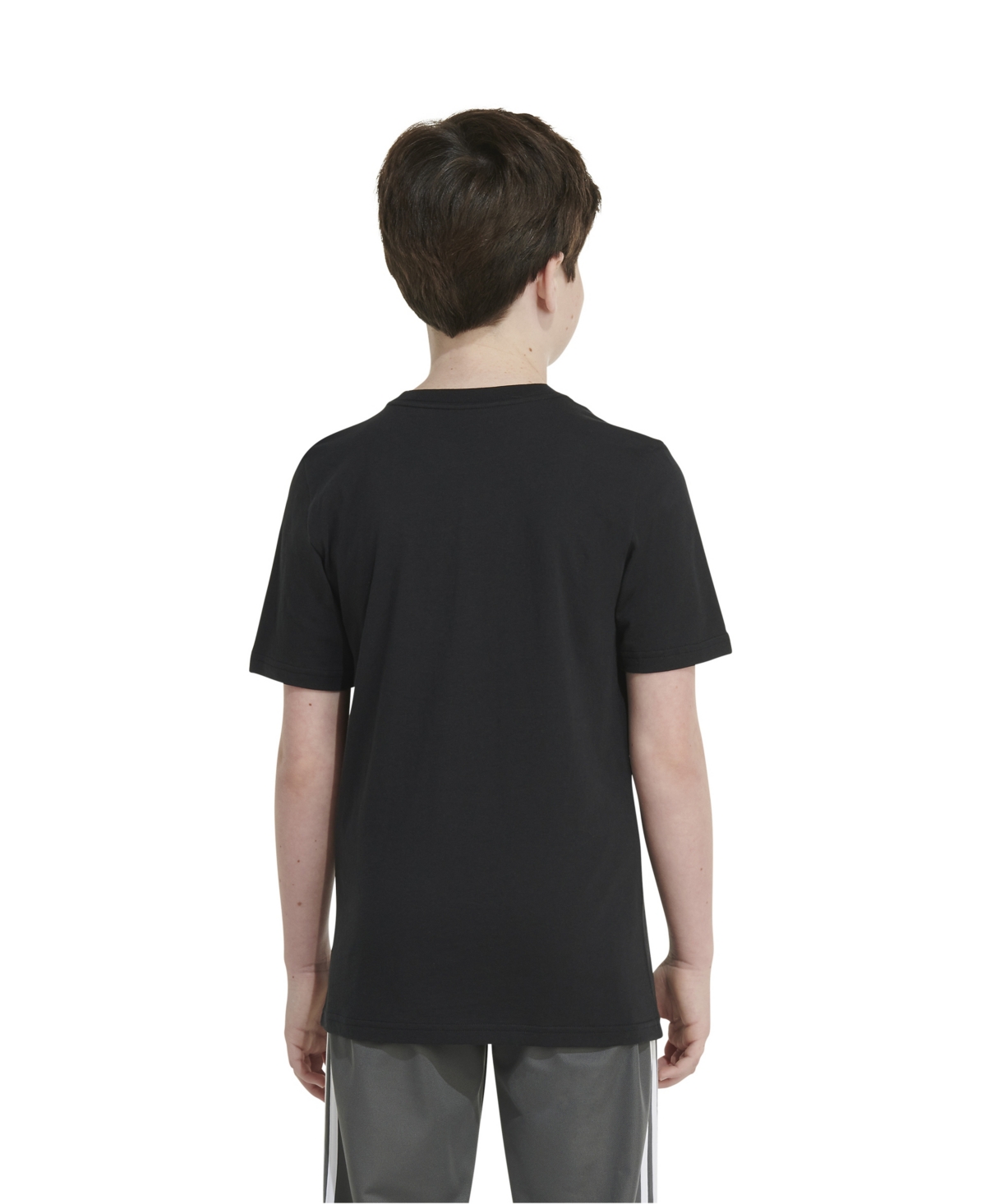 adidas Big Boys Short Sleeve Slime Logo T-shirt - Black with Multicolor