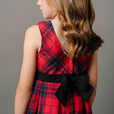 Girls' Sleeveless Pleated Party Dress with Waist Sash, Toddler