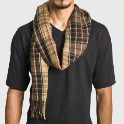 Men's Scarf Soft 80 Inch Long Warm Scarves Plaids Winter Shawl